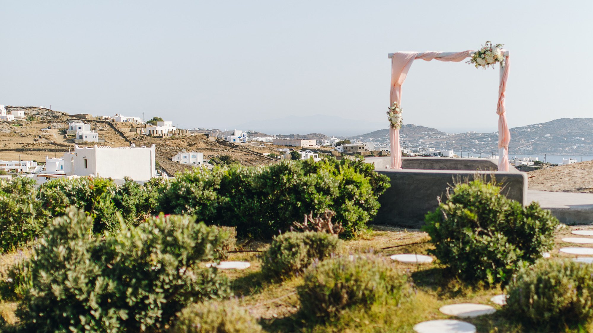 Book your wedding day in Aletro Country Cottage & Gardens Mykonos